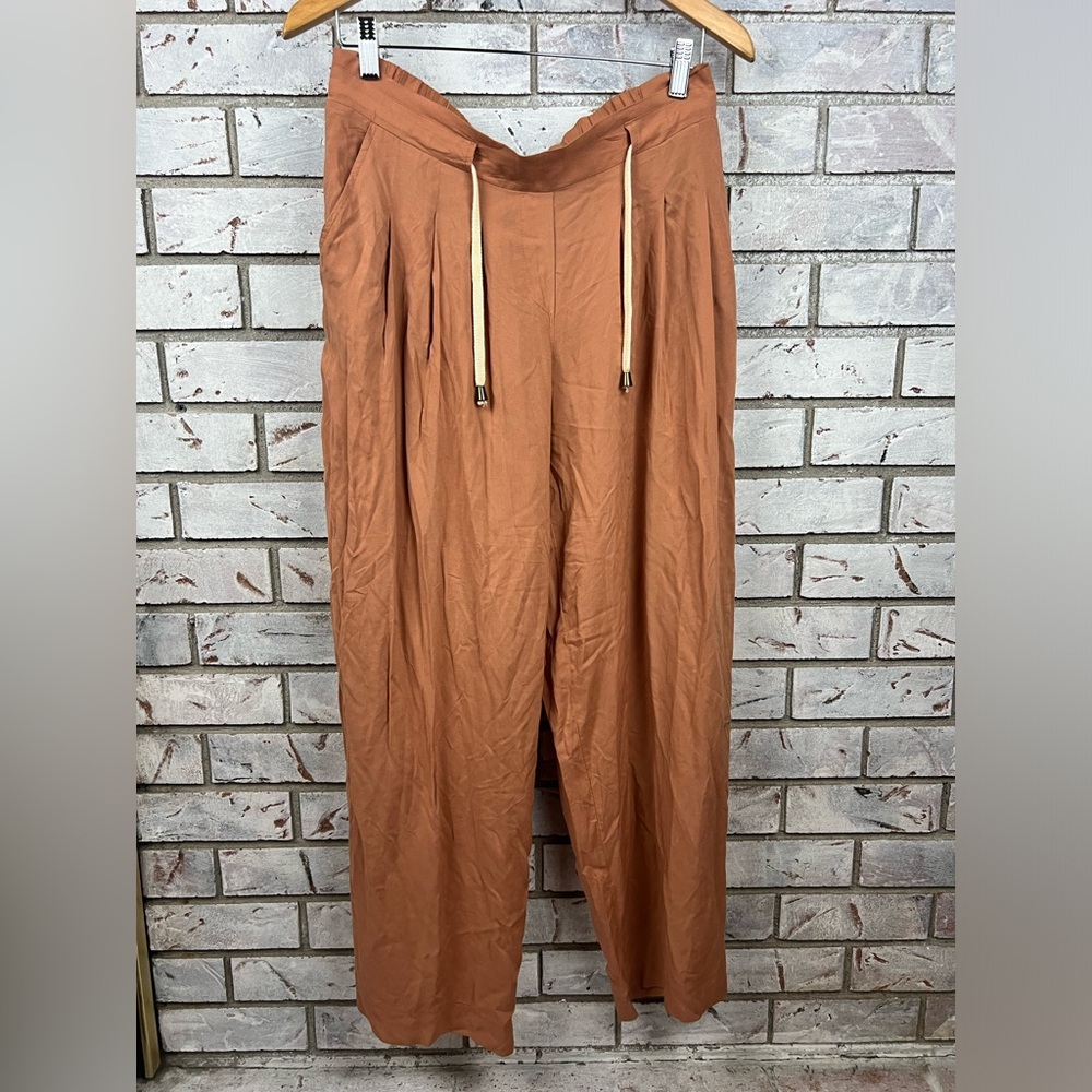 Nanushka | Wide Leg Burnt Orange Pant